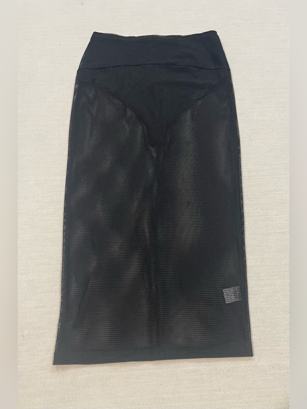 REHAB LAB Black Sheer Mesh Midi Skirt Size Small - NWT